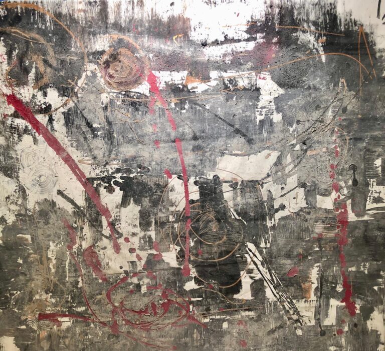 Abschied – Acryl und Asche auf Leinwand von Vivien Kunte